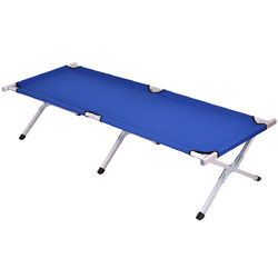 Foldable Portable Blue Hiking Camping Bed