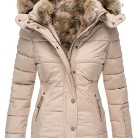 Plus Size Thick Fleece Lined Parka Coats; Women's Plus Plush Hooded Windproof Warm Down Outerwear Jackets With Pockets (Color: Pink, size: 4XL(20))