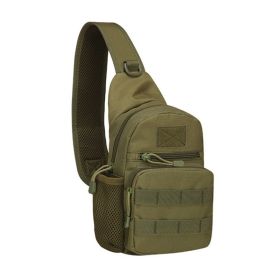 Military Tactical Shoulder Bag; Trekking Chest Sling Bag; Nylon Backpack For Hiking Outdoor Hunting Camping Fishing (Color: army green, material: Nylon)