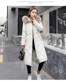 Women's Winter Warm Down Coat Faux Fur Hooded Parka Puffer Jacket Long Overcoat (Color: army green, size: XXL)