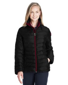 Ladies' Insulated Puffer Jacket - BLACK/ RED - XS (Color: BLACK/ RED, size: 2XL)