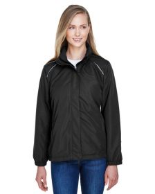 CORE365 78224 Ladies' Profile Fleece-Lined All-Season Jacket (Color: Black, size: XL)